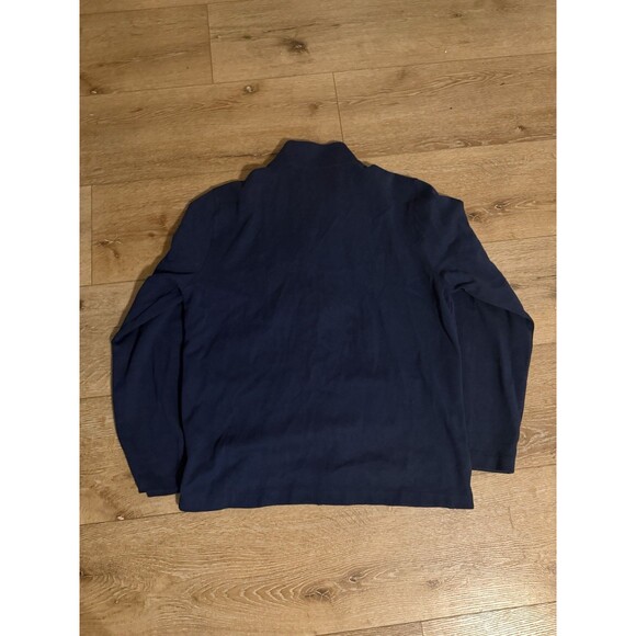 Bonobos Mens Blue Full Zip Mock Neck Sweater Size Slim Large - Picture 2 of 3